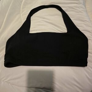 Black Women's Halter Sports Bra